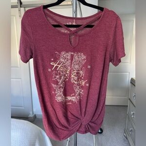 Hard Rock Guitar Maroon and Gold Orlando Graphic Tee Small